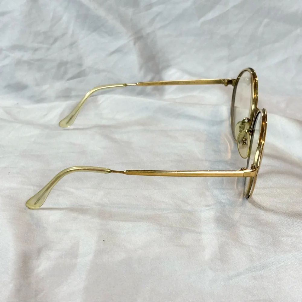 Vintage 60s‎ 70s Riviera Gold Frame Eyeglasses Round Gold Rimmed Frames Only
